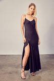 Black Colored Strappy Shoulder Maxi Dress