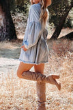 Denim Chambray Pocketed Button Down Tunic
