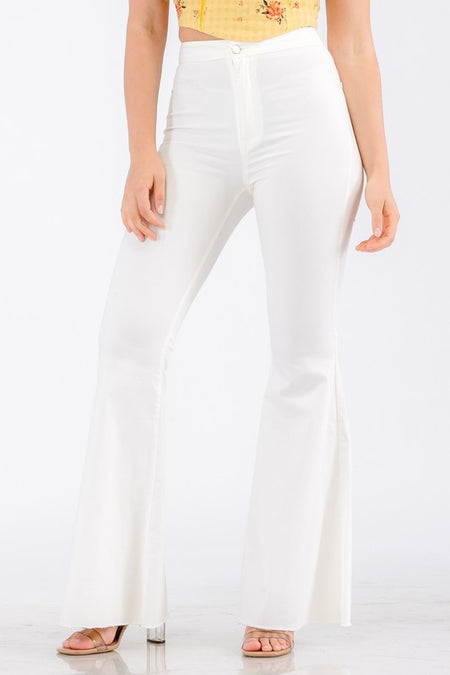 Fuchsia Colored Waist Band Detail Side Zipper Sequin Pants