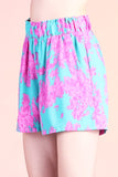 Jade Colored Mini Ruffle Pocketed Shorts