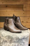 Silver Snakeskin Ankle Boots - THE WEARHOUSE