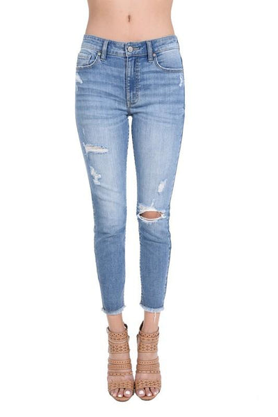 Katie High Rise Skinny Crop Jeans - THE WEARHOUSE