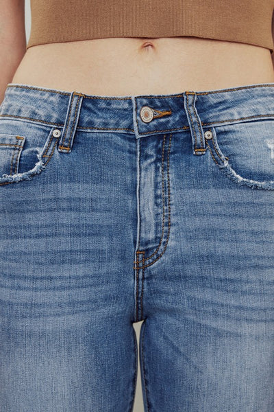 Heidi High Rise Distressed Crop Skinny Jeans