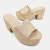 Gemma Gold Woven Platform Sandals