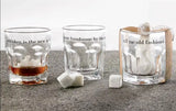 Handsome Whiskey Glass Stone Set