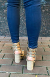 Sara Studded Taupe Heels