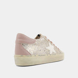Be Grateful Gold Snake White Star Sneakers
