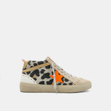 Oaklee Orange and Khaki Leopard Sneakers