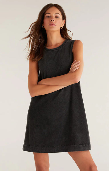Black Colored Sloane Sleeveless Mini Dress