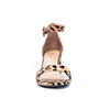 Zoe Ankle Strap Leopard Heel