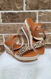Chelsea Cheetah Print Wedge Sandals