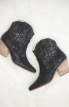 Reba Black Rhinestone Boots