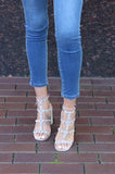 Gianna Grey Studded High Heels