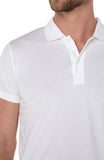 White Colored Knit Short Sleeve Polo