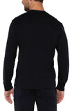 Black Colored Henley Shirt