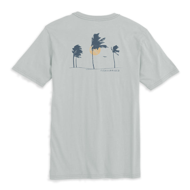 Fish Hippie Bone Colored Palm Graphic T-Shirt