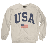 White Colored USA Graphic Sweatshirt